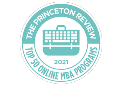 Princeton Review ranks JWMI in top 25 online mba schools.