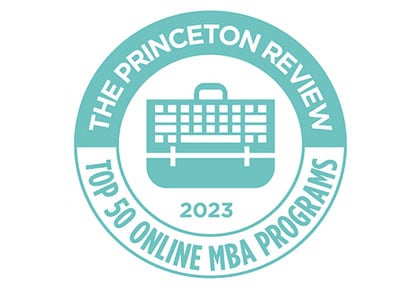 Princeton Review ranks JWMI in top 25 online mba schools.